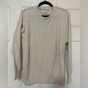 Aerie Chilled Out Crewneck Sweater Cream, Small